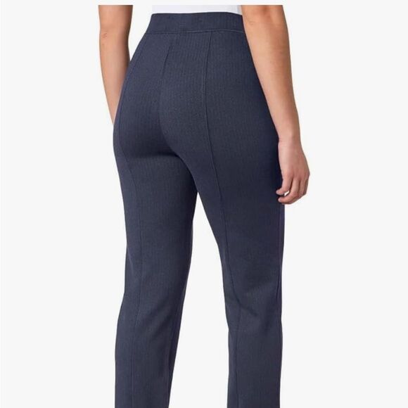 Mondetta Women's Pull-On Herringbone Straight Leg Pants Navy - Picture 2 of 5